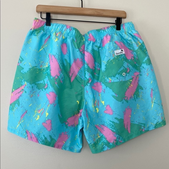 Boardies Apparel Color Splash Swim Shorts Lined Drawstring Waist Blue Pink Sz XL - Picture 6 of 15
